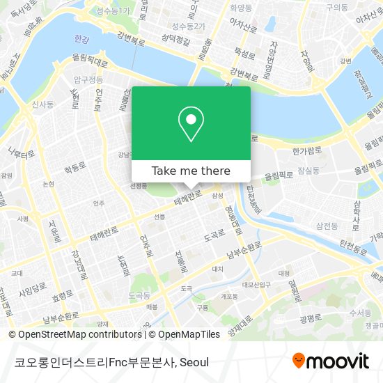 코오롱인더스트리Fnc부문본사 map