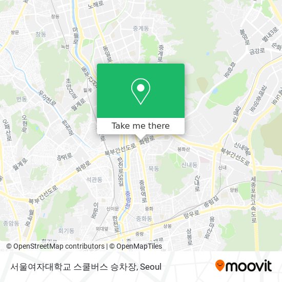 서울여자대학교 스쿨버스 승차장 map