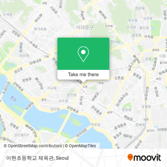 아현초등학교 체육관 map