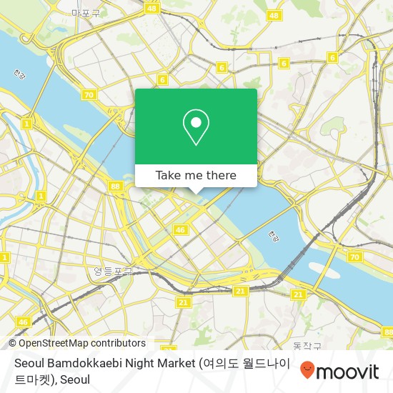 Seoul Bamdokkaebi Night Market (여의도 월드나이트마켓) map