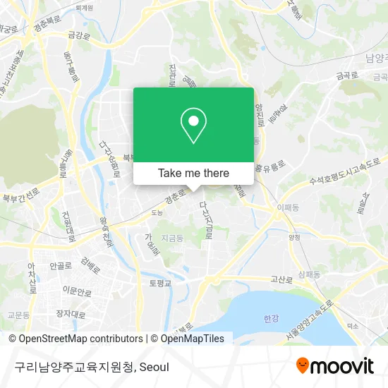 구리남양주교육지원청 map