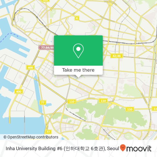 Inha University Building #6 (인하대학교 6호관) map