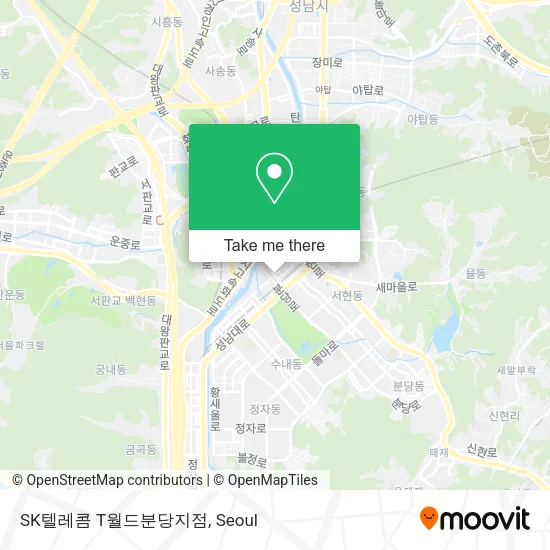 SK텔레콤 T월드분당지점 map