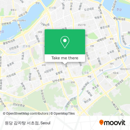 원당 감자탕 서초점 map