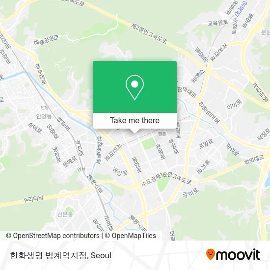 한화생명 범계역지점 map
