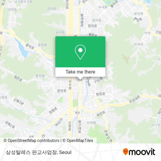삼성탈레스 판교사업장 map