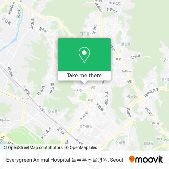 Everygreen Animal Hospital 늘푸른동물병원 map