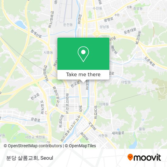 분당 샬롬교회 map