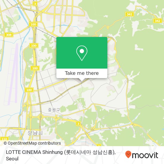 LOTTE CINEMA Shinhung (롯데시네마 성남신흥) map
