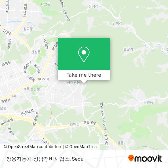 쌍용자동차 성남정비사업소 map