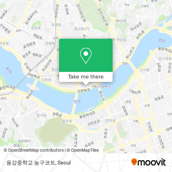 용강중학교 농구코트 map