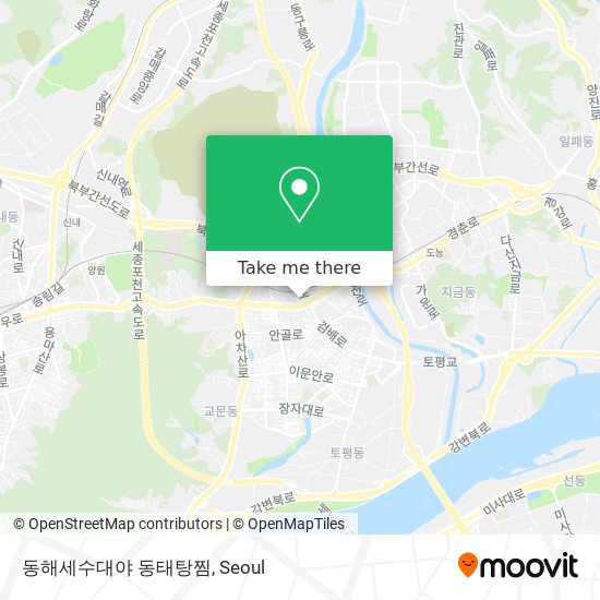 동해세수대야 동태탕찜 map