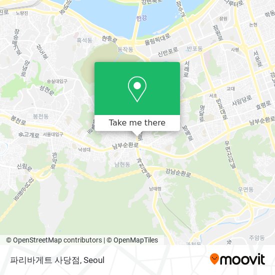 파리바게트 사당점 map