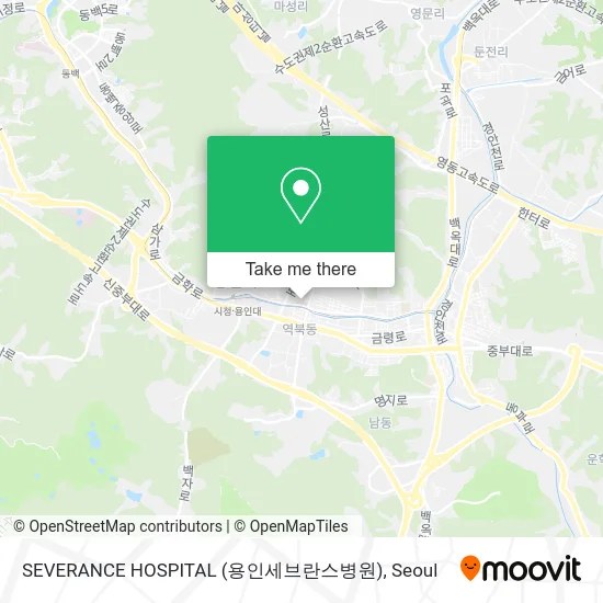 SEVERANCE HOSPITAL (용인세브란스병원) map