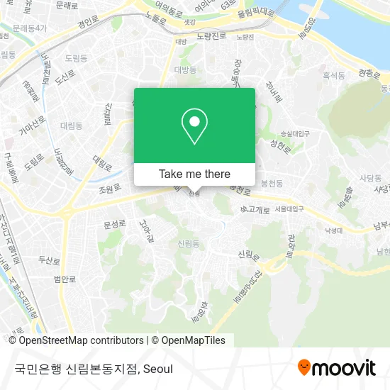 국민은행 신림본동지점 map