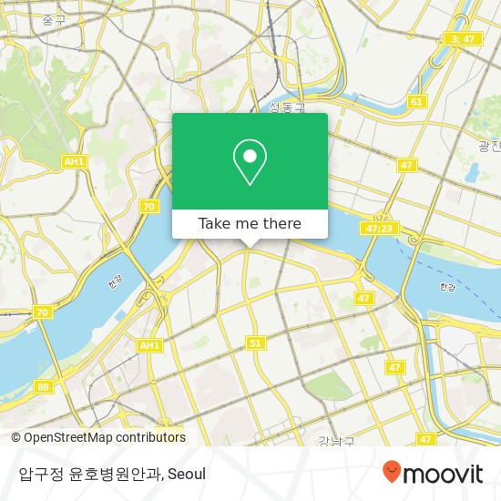 압구정 윤호병원안과 map