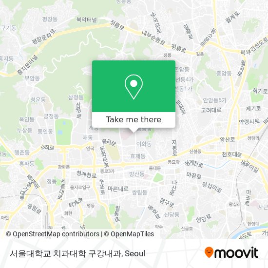 서울대학교 치과대학 구강내과 map