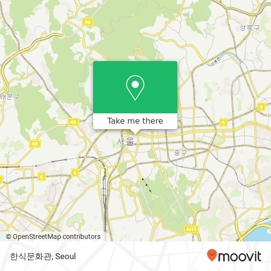 한식문화관 map