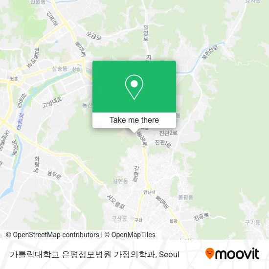가톨릭대학교 은평성모병원 가정의학과 map