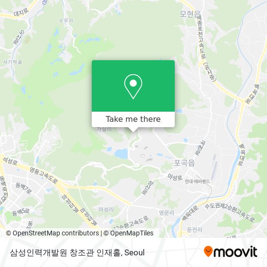 삼성인력개발원 창조관 인재홀 map