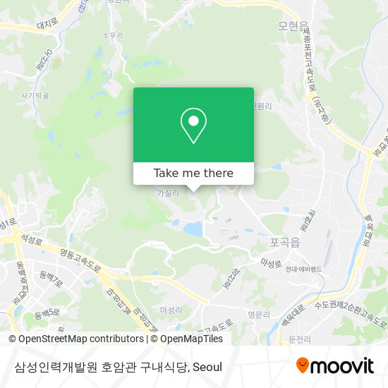 삼성인력개발원 호암관 구내식당 map