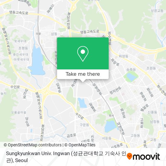 Sungkyunkwan Univ. Ingwan (성균관대학교 기숙사 인관) map