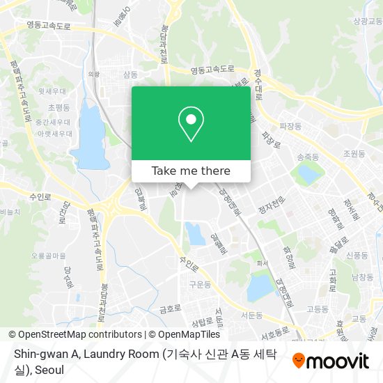 Shin-gwan A, Laundry Room (기숙사 신관 A동 세탁실) map