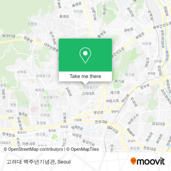 고려대 백주년기념관 map