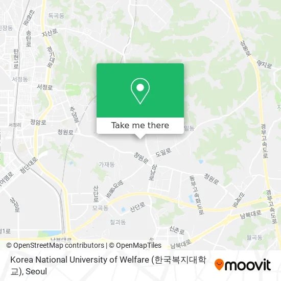 Korea National University of Welfare (한국복지대학교) map