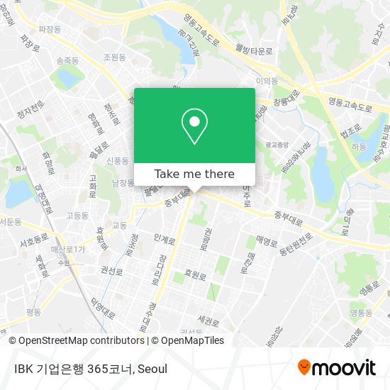 IBK 기업은행 365코너 map