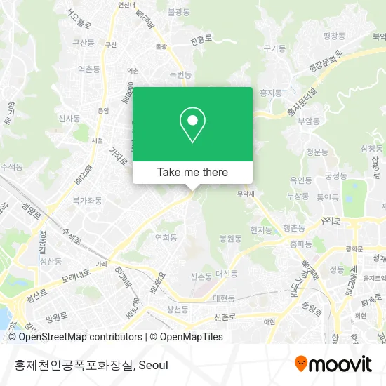 홍제천인공폭포화장실 map