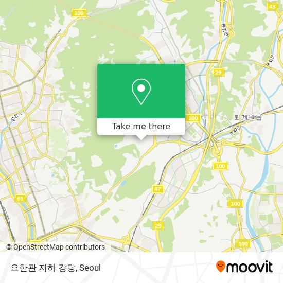 요한관 지하 강당 map