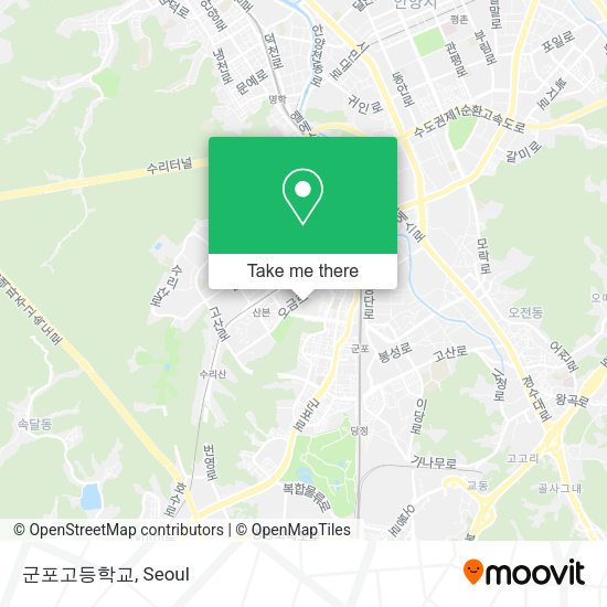 군포고등학교 map