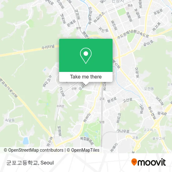 군포고등학교 map