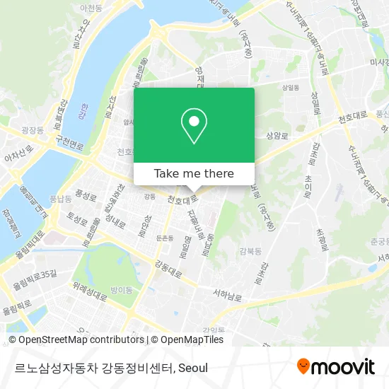 르노삼성자동차 강동정비센터 map