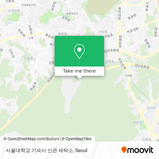 서울대학교 기숙사 신관 세탁소 map