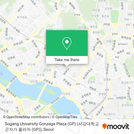 Sogang University Gonzaga Plaza (GP) (서강대학교 곤자가 플라자 (GP)) map