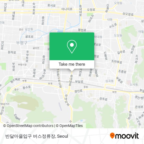 반달마을입구 버스정류장 map