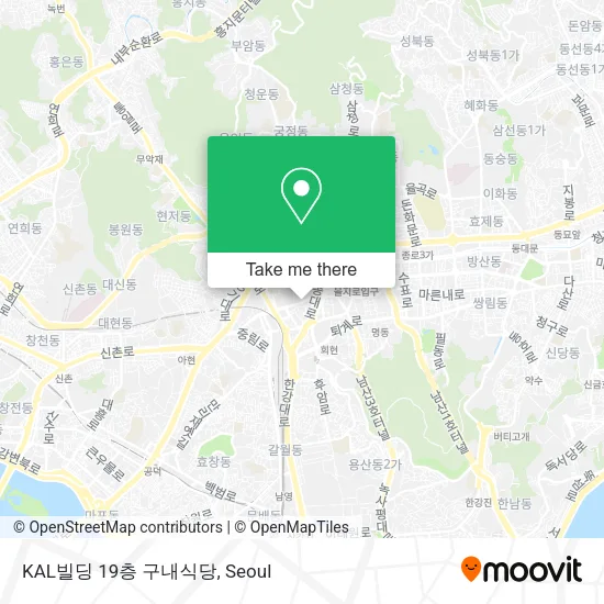 KAL빌딩 19층 구내식당 map