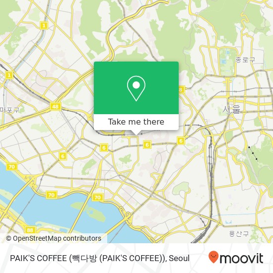 PAIK'S COFFEE (빽다방 (PAIK'S COFFEE)) map