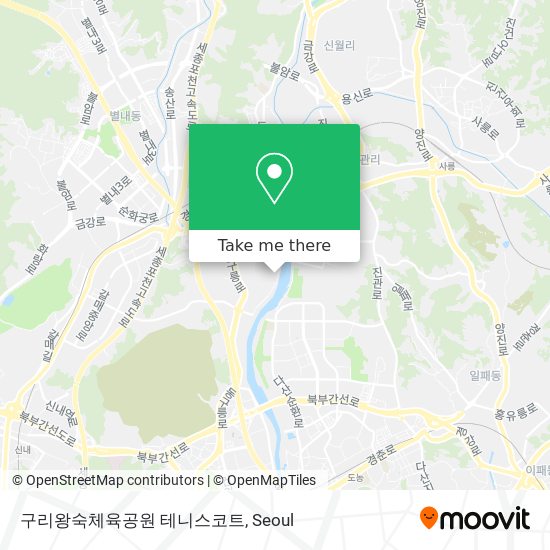 구리왕숙체육공원 테니스코트 map