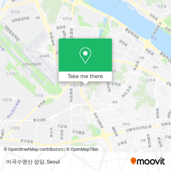 마곡수명산 성당 map