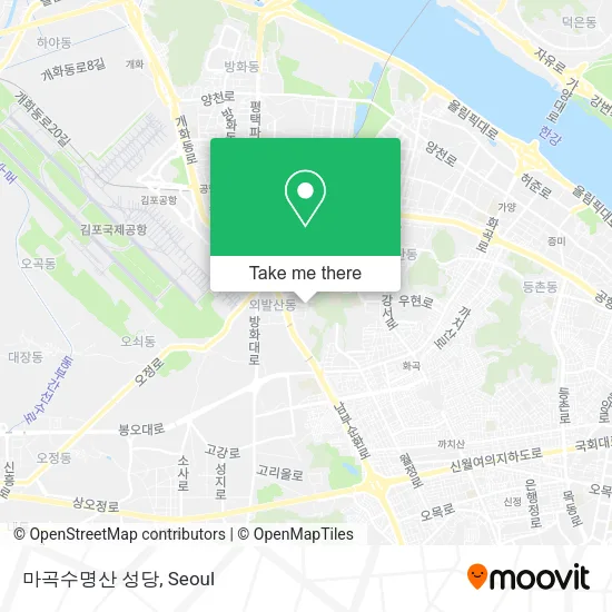 마곡수명산 성당 map
