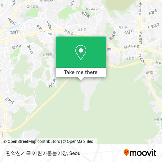 관악산계곡 어린이물놀이장 map