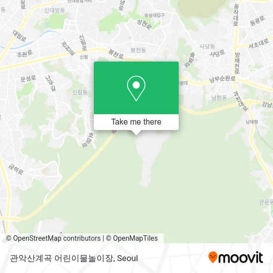 관악산계곡 어린이물놀이장 map