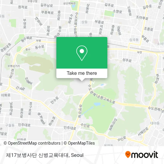 제17보병사단 신병교육대대 map