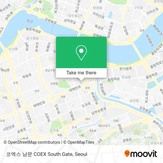 코엑스 남문 COEX South Gate map