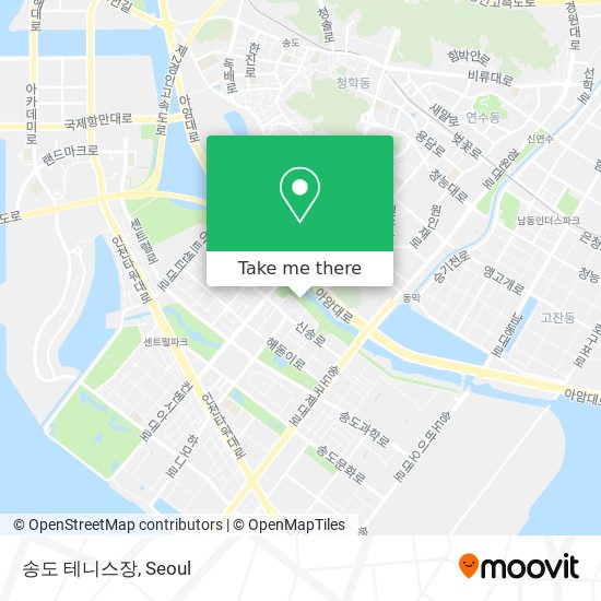 송도 테니스장 map