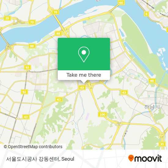 서울도시공사 강동센터 map