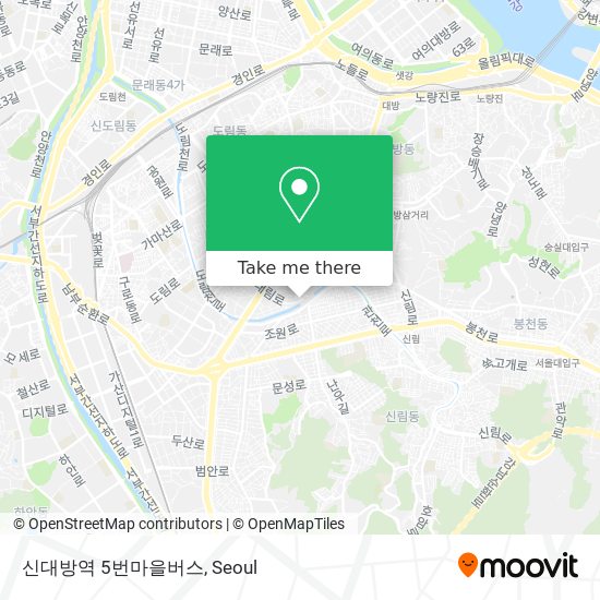 신대방역 5번마을버스 map